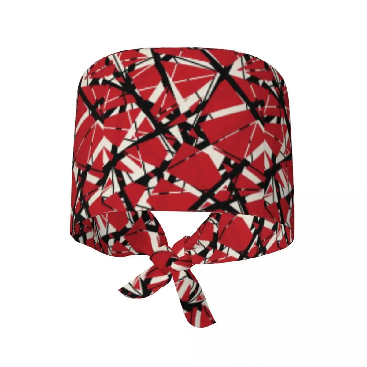 Cappello Chirurgico EVH con Design a Strisce Autentico (Rosso), Berretto da Lavoro per Medici, Unisex, Regolabile, per Infermieri e Dentisti