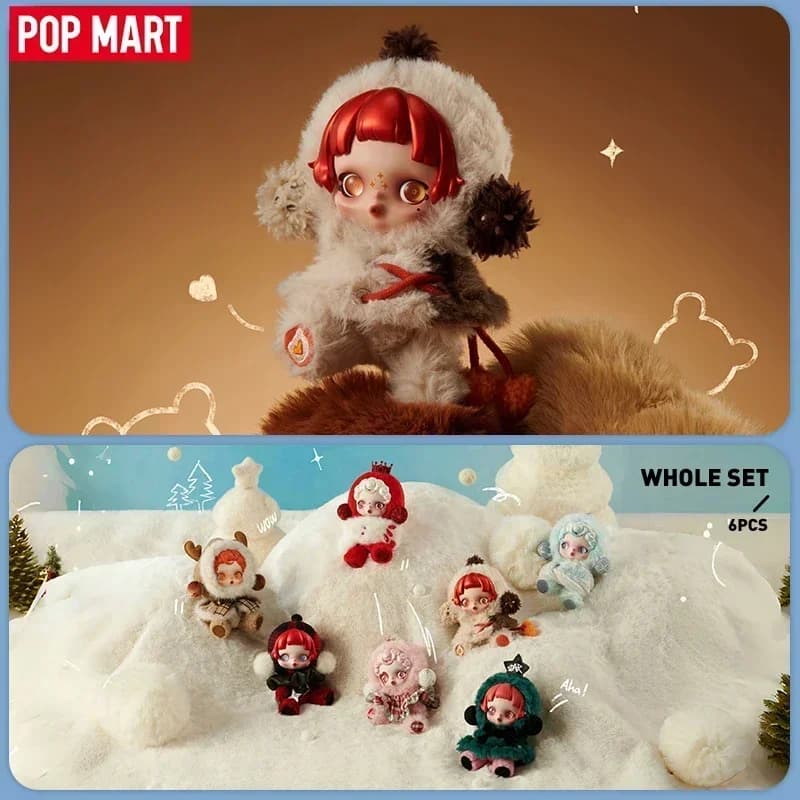 POP MART SKULLPANDA Winter Symphony Series Figura anime Bambola carina Scatola cieca Giocattolo misterioso Ornamenti per il desktop