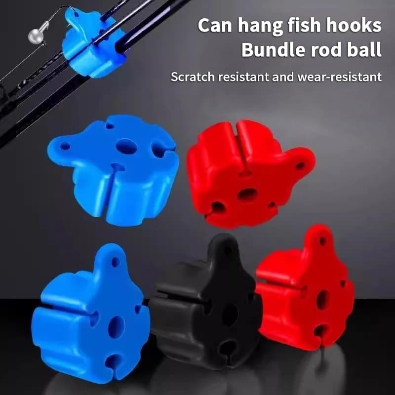 6. Accessori essenziali per la conservazione della pesca: supporto per asta portatile 5/10, pacchetto di palline e strumento per cintura