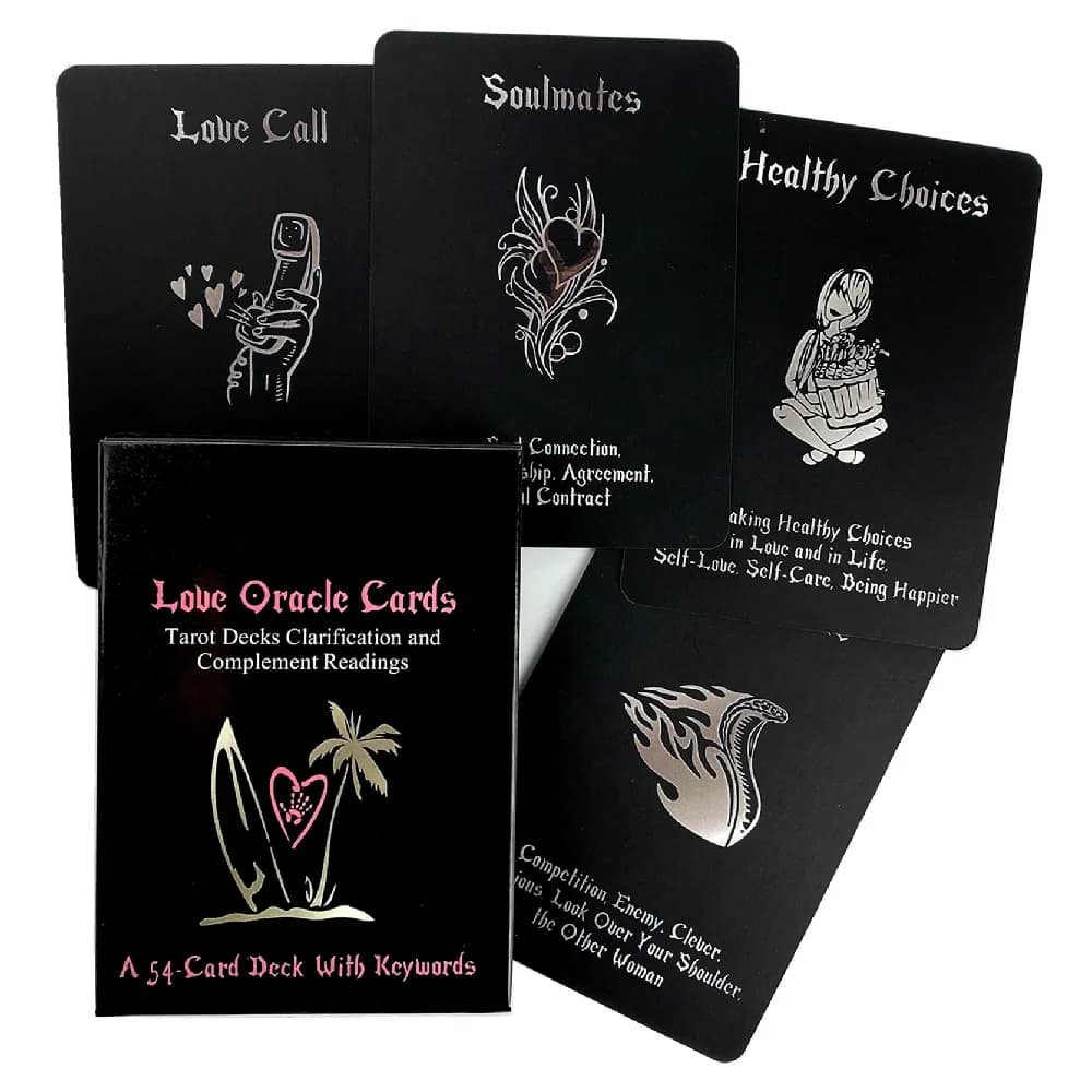 Island Time Wellness Love Oracle Cards Tarot Decks Clarification and Complement Readings a 54 Card Deck with Keywords Games