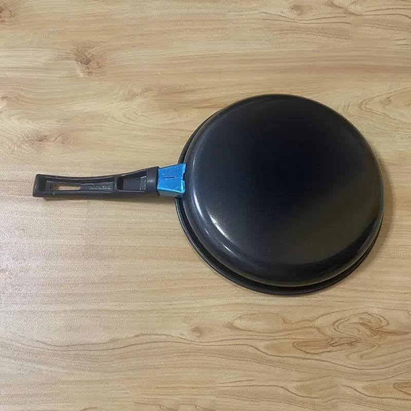 Padella Antiaderente Portatile con Manico per Friggere Uova e Omelette, Mini Pentola in Ghisa per Cucinare