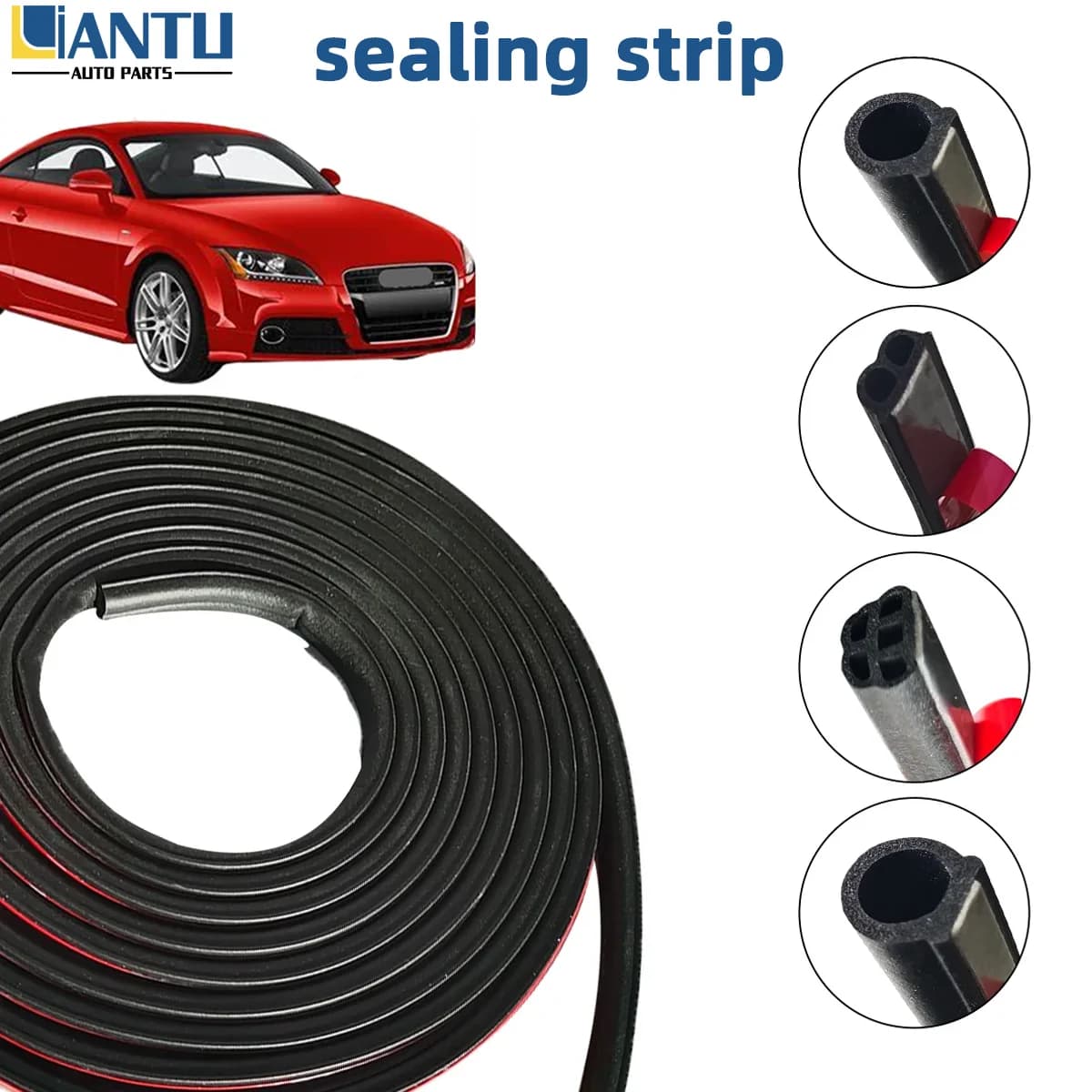 Guarnizione in gomma per auto, tipo B, tipo D, universale, impermeabile, isolante acustico, per portiere, cofano, bagagliaio