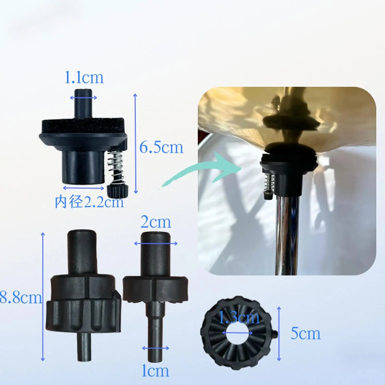 Set di Accessori per Batteria: Frizione per Hi-Hat con Feltro, Parti Professionali per Supporto, Ricambi per Kit Batteria