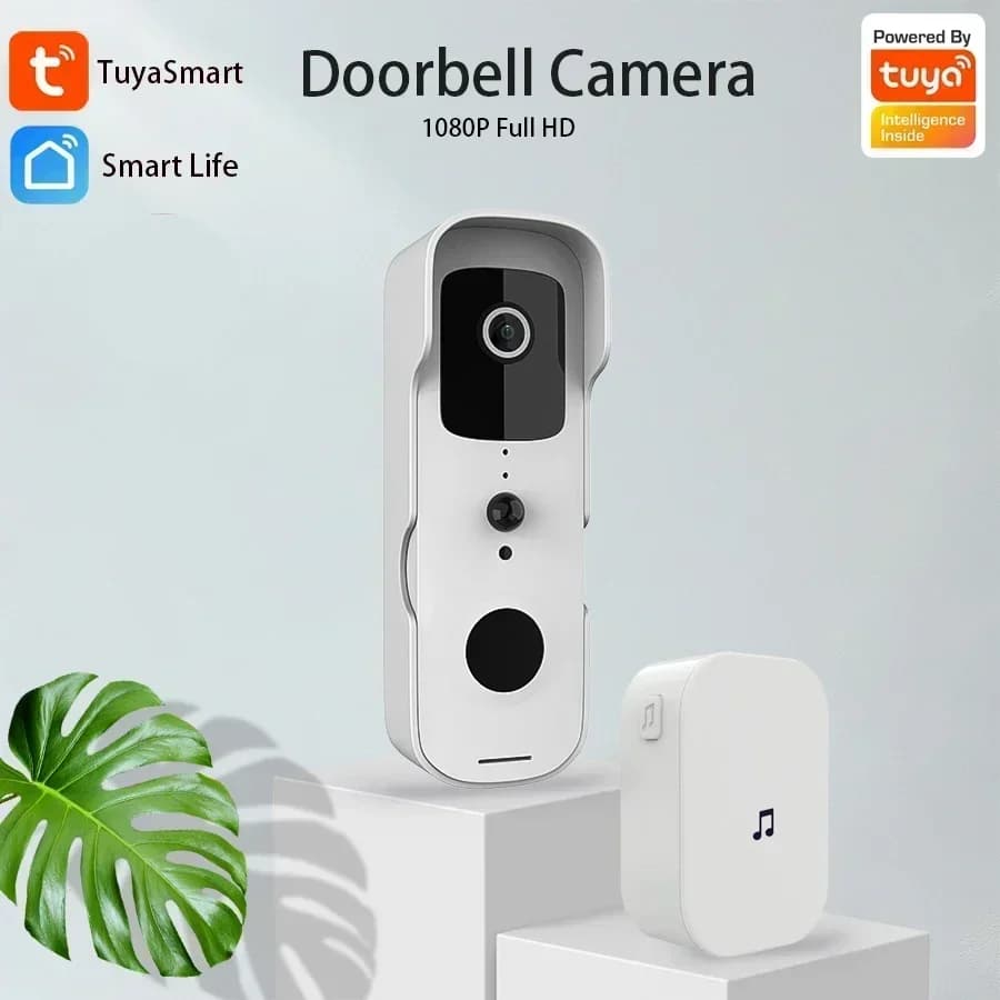Campanello Video intelligente visualizzatore di porte per visione notturna impermeabile 1080P fotocamera FHD citofono visivo digitale WIFI 2.4G campanello Tuya