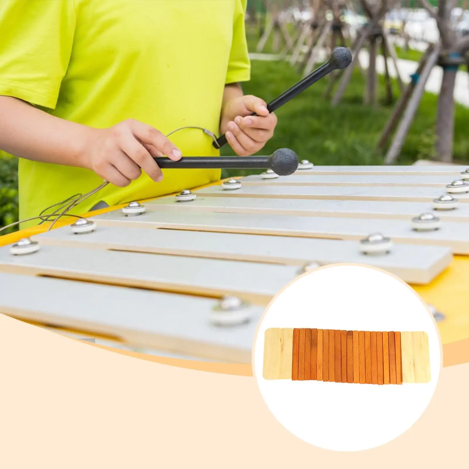 Blocco tono seghettato professionale per strumento a percussione educativo in legno per bambini