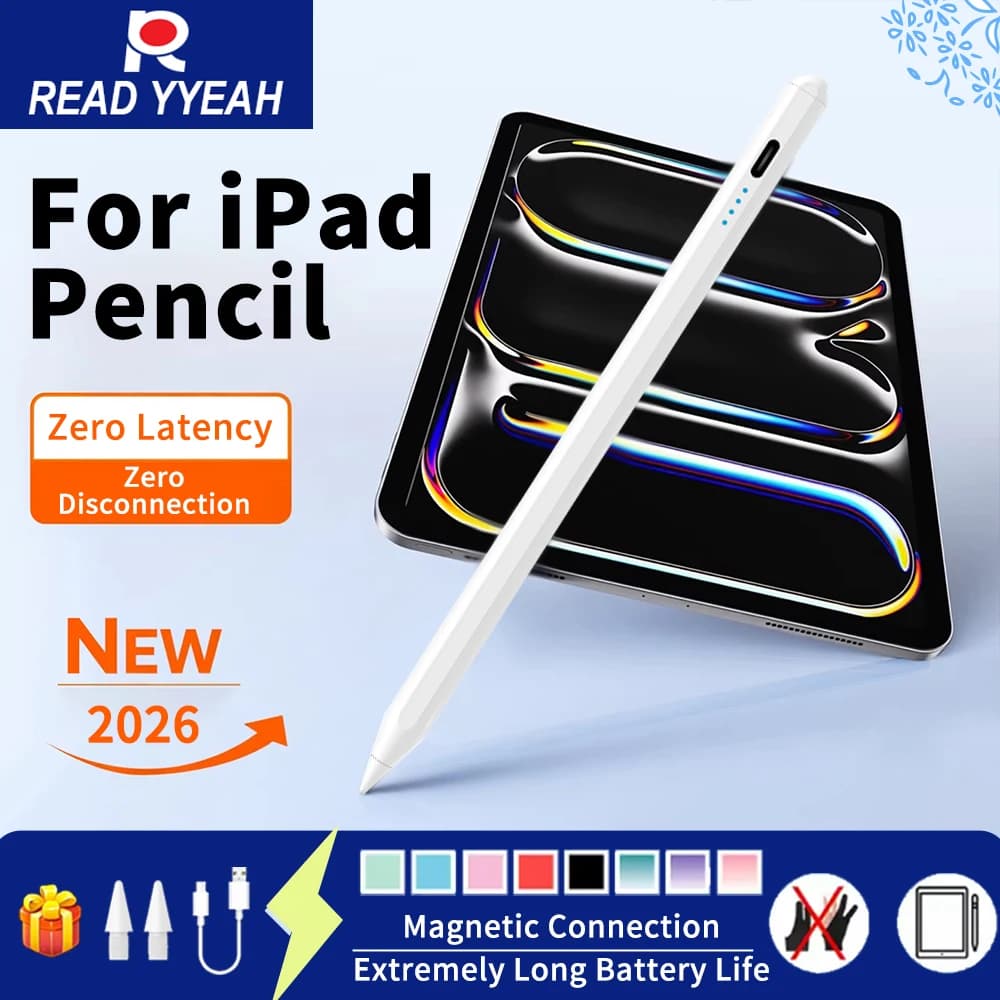 Nuova Penna Stilo 2026 per Apple Pencil con Rilevamento del Palmo per iPad 10a/11a Gen, A16 Pro 11, 12.9 Pro 13, Air 4 5 6, Mini 6 7 - Compatibile con iPad Pencil
