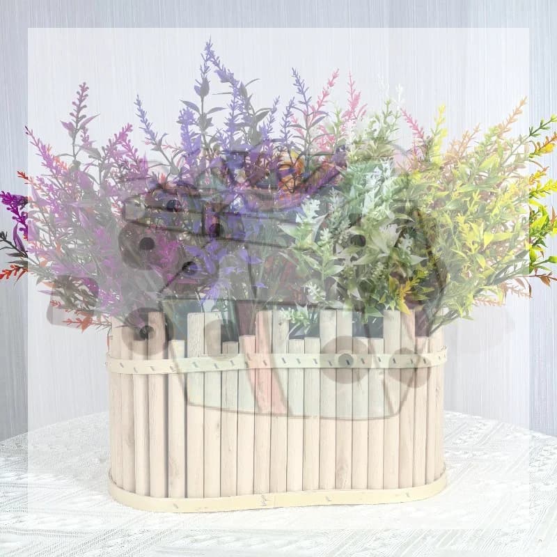 【CC】1Pcs Bridal Bouquet Household Products 34cm Artificial Flower Plastic Lavender Fake Plant Wedding Home Garden Decoration