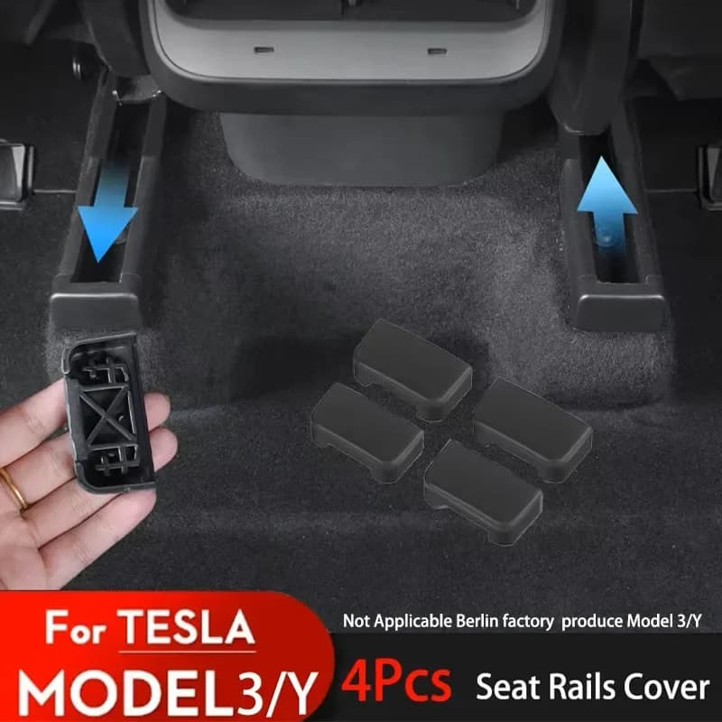 4 pcs Seat Posterior Rail Cover Protective Cover for Tesla Model 3 Y Juniper 2025 Accessories Seat Posterior Child Anti-calcius Pad Cover Protection
