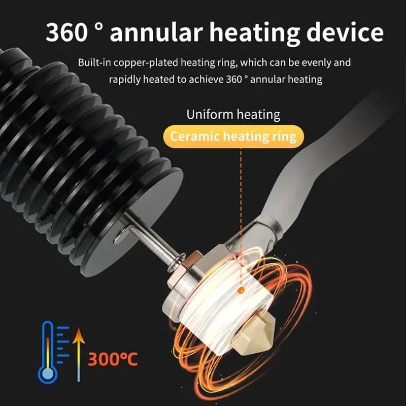 24V 50W 60W Volcano Hot End V6 Ceramic Heating Core for Voron 2.4 3D Printer Compatible with Prusa Ender 3 CR10 MK3S Print Head
