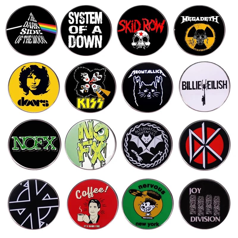 Pop Classic Rock Accessori per gioielli Canzoni musicali di moda Banda Spilla in lega Collezione di fan Distintivo Regalo di gioielli Commercio all'ingrosso
