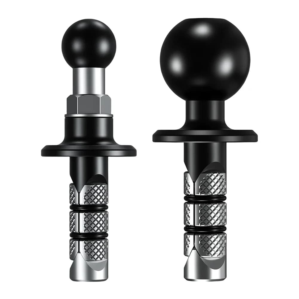 25mm Black Fork Stem Base 17mm Ball Mount Adapter Aluminum Alloy Bike Phone Mount Front Fork Bar Ball Head Motorbike Accessories