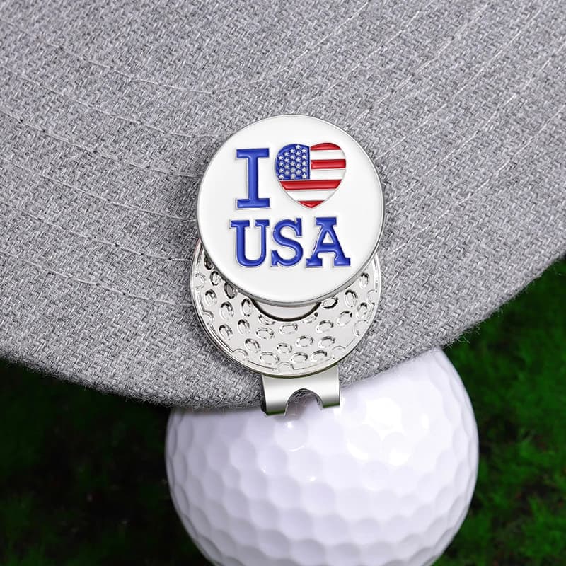 Clip magnetica per cappello con pennarello per pallina da golf Accessori creativi Forniture per golf Abbigliamento Clip per berretto da baseball Regalo per papà marito figlio