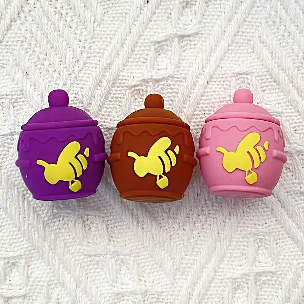 10 pezzi di miele barattolo di silicone vasetti di crema di funghi Kawayi custodia per zampa di cane regalo di Natale per ragazze regalo di Capodanno personalizzato