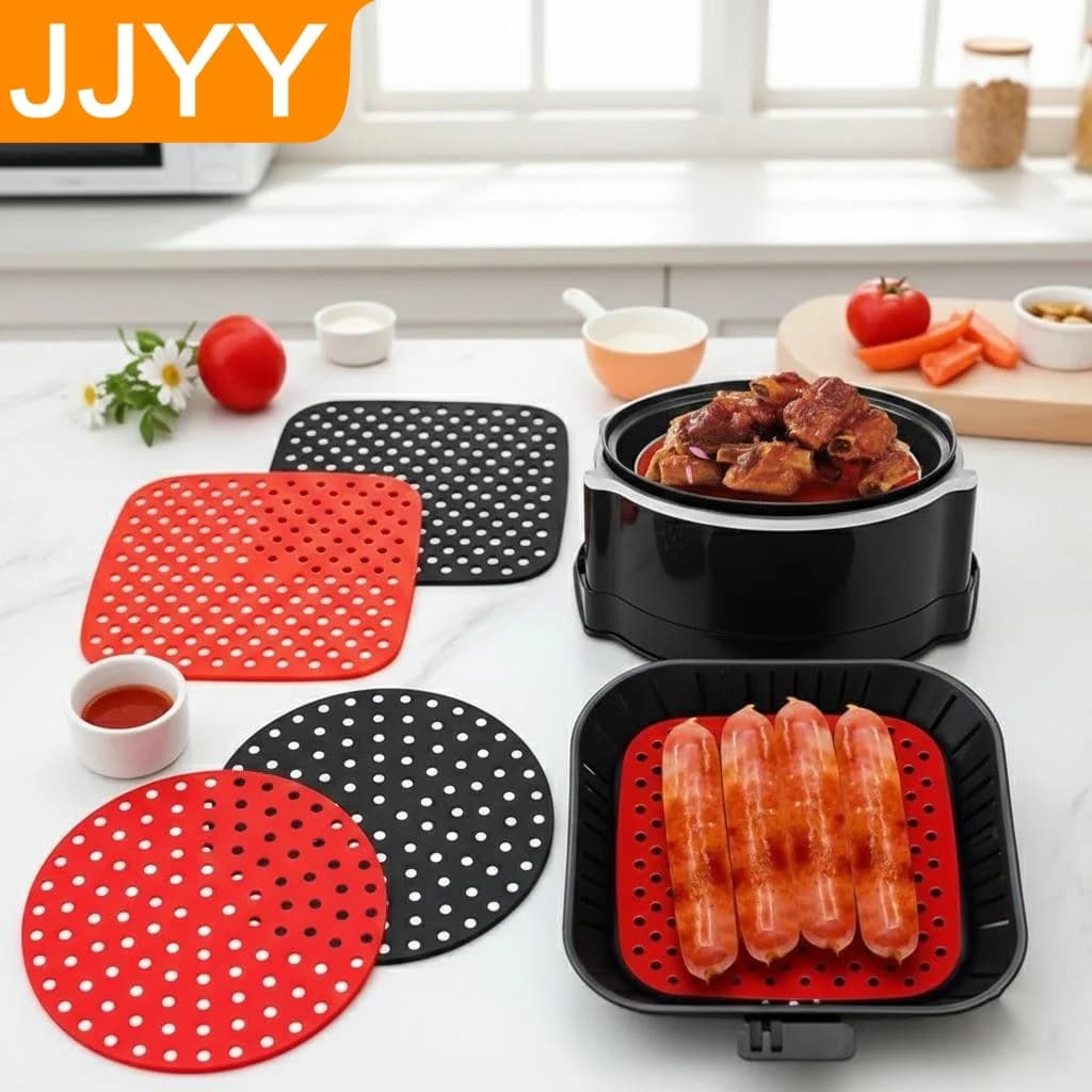 Silicone Mat for Reusable Reusable Cottura, Waterproof Coatings Air Fryer Perforated, Compatible with Models 75 8 85 9