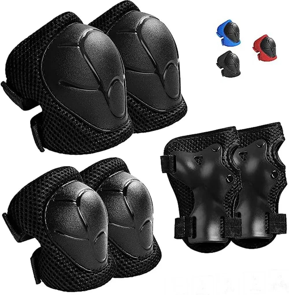 Ginocchiere e gomitiere per equipaggiamento protettivo per bambini 3 in 1 con protezione per il polso per pattini a rotelle, skateboard, ciclismo, pattinaggio, scooter
