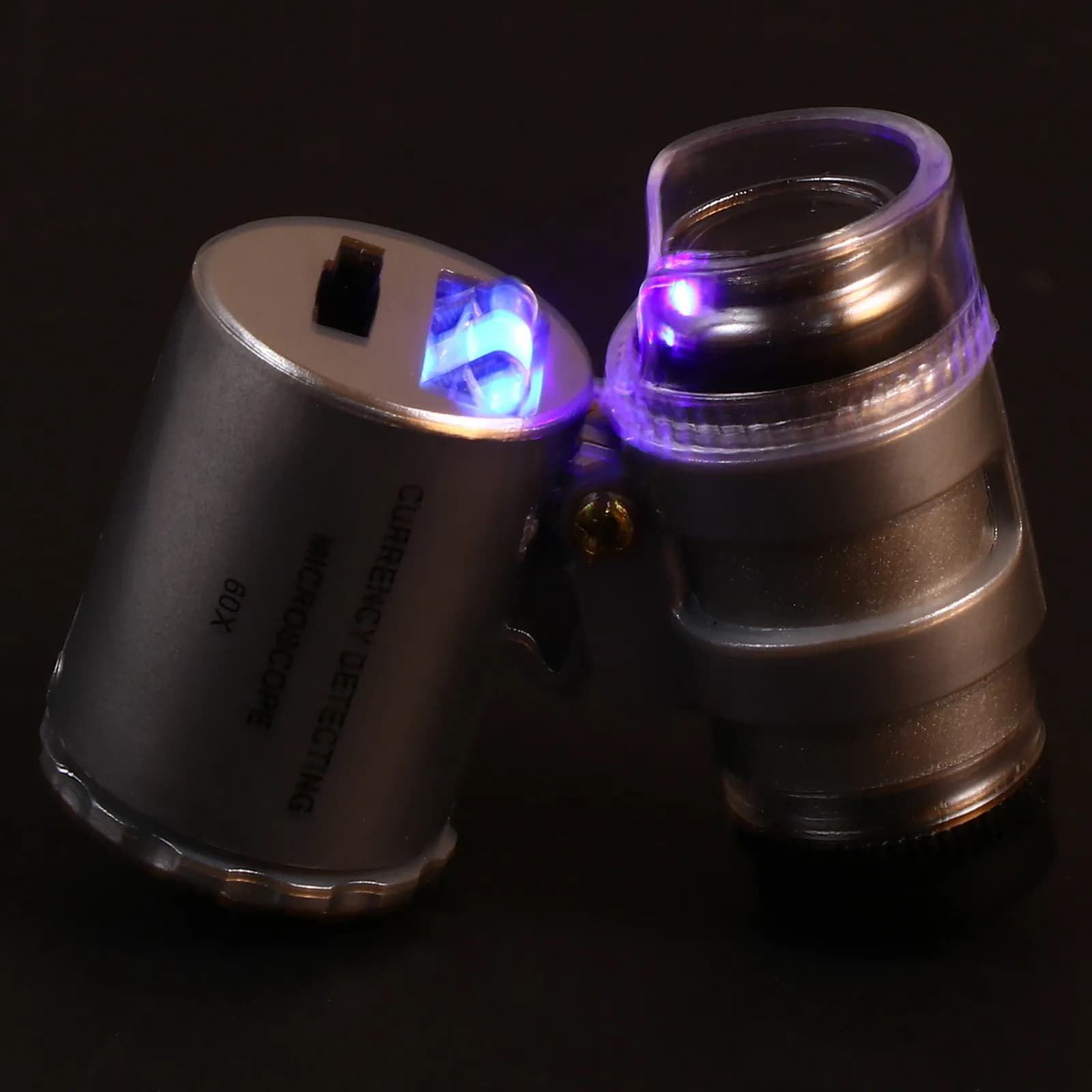 Set Microscopio con LED per Rilevamento Valuta, Lente d'Ingrandimento Portatile per Orologi, Gioielli, Monete e Francobolli