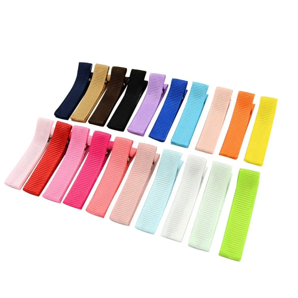 20 Pieces/Lotto Hair Clips Flat Crocodile with DIY Tape, Hairstyle Accessories and Jewelry Creation for Girls
