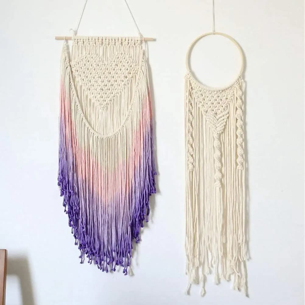 H-W 10Pcs Wooden Bamboo Dreamcatcher Rings Hoops Round Hoops Macrame Rings For Dream Catcher DIY Craft 27Cm