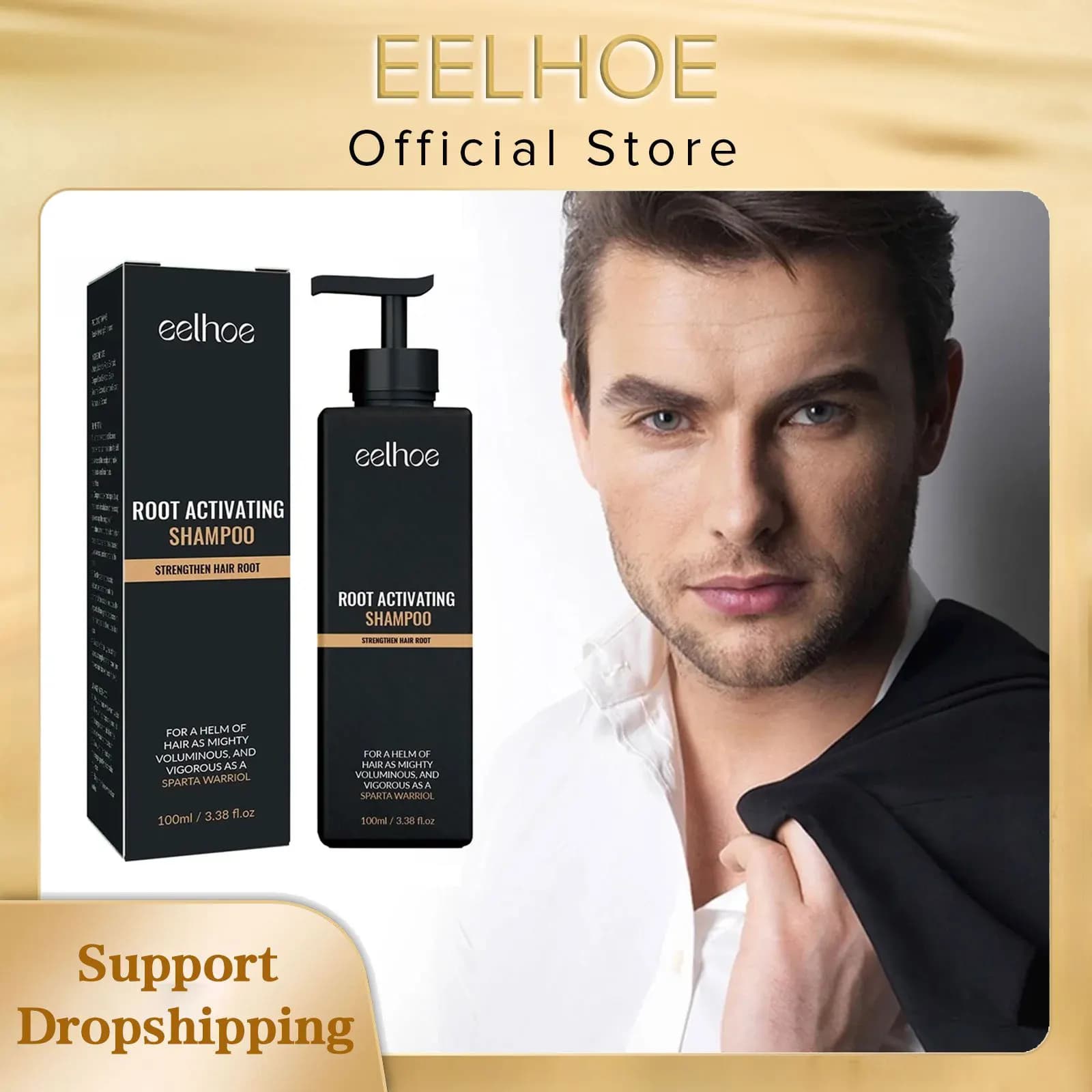 EELHOE Reinforcing Shampoo for Hair Roots, Regrowth for Men, Hydrating Products for Hair Inspection, Shampoo Anti-Caduta 100ml