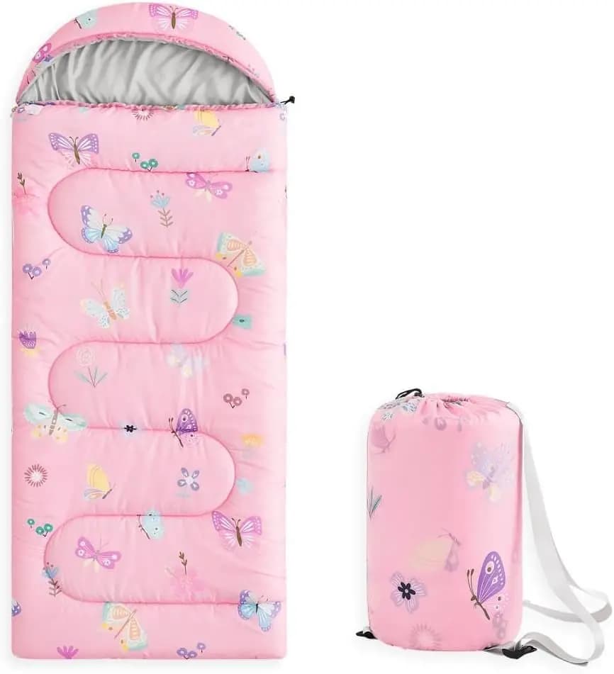 Pelo Lightweight and Compact for Camping, Hiking in Hot and Cold climates, Design with Garden Flowers and Butterflies