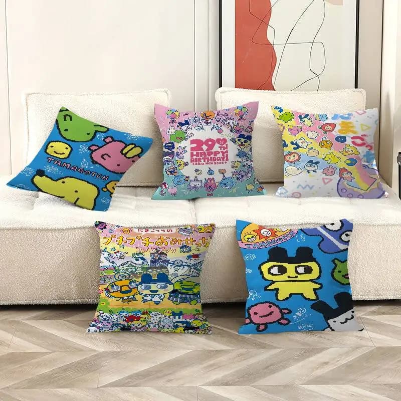 T-Tamagotchi Cut Friend Game Pillow Cover for Bedroom Room and Living Room Sofa Decorative Cushion Cover