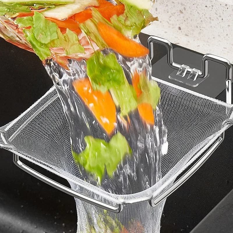 Stainless Steel Kitchen Sink Strainer Basket Mesh Filter Food Waste Trap