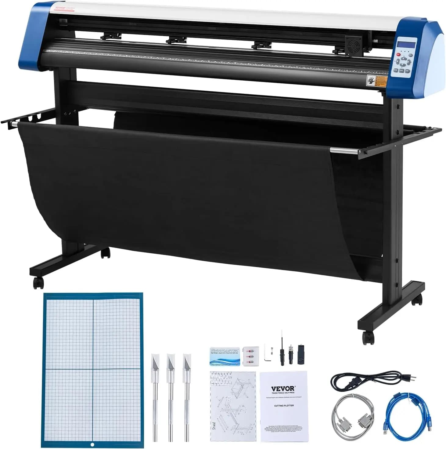 Vinyl Cutter 53 Inch Vinyl Cutter Machine Semi-Automatic DIY Vinyl Printer Cutter Machine Manual Positioning Sign Cutting with F