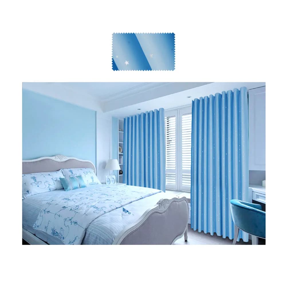 Tende Oscuranti Premium Blu Cielo 100x250cm, Design Elegante e Semplice, Privacy Totale, Blocco Luce per Sala, Cucina, Camera dei Bambini, Protezione UV