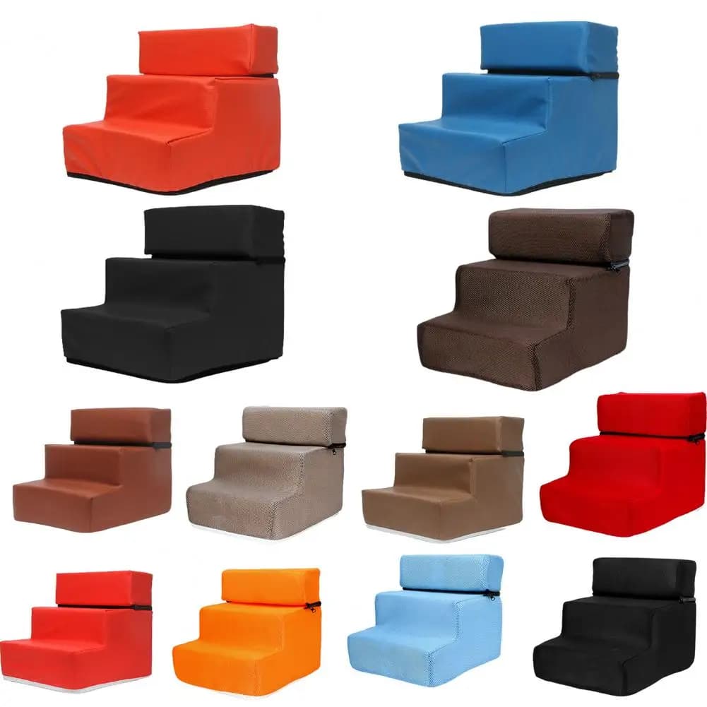 3 gradini Scale Copertura per scaletta per animali domestici Maglia in ecopelle Traspirante Gradini per animali domestici Custodia per scale Custodia antiscivolo per scaletta per arrampicata per cuccioli