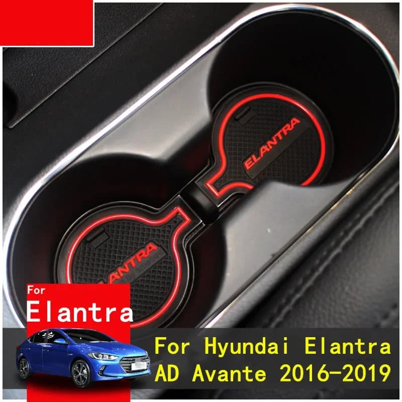 Tappetino in gomma per Hyundai Elantra 2016-2019 AD Avante Lnterior tappetino antiscivolo porta Slot Pad cuscino tazza Groove Mat accessori auto