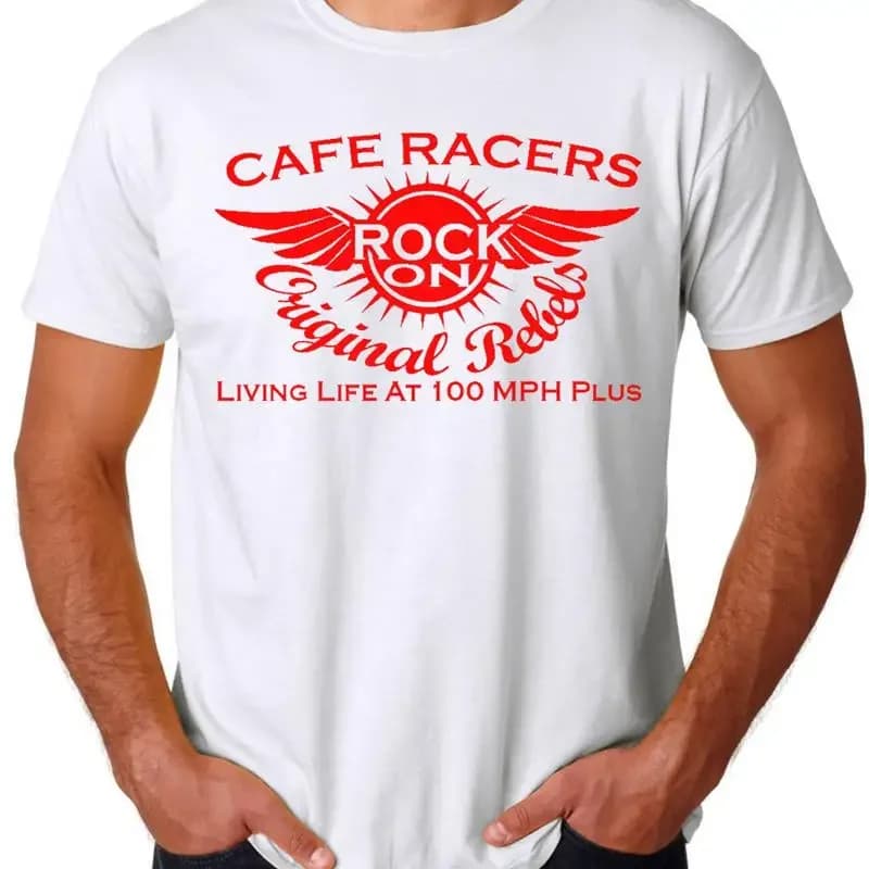 Maglietta Cafe Racers dal design originale Ton Up Boys Rockers The 60'S Motor Bikers