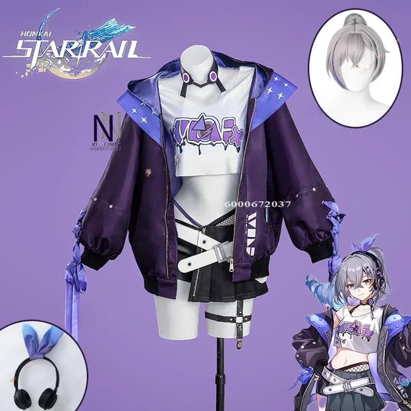 Honkai Star Rail Gioco Nuovo Silver Wolf Costume Cosplay Parrucca Uniforme Cuffie Puntelli Stellaron Hunters Vestito di Halloween per le donne