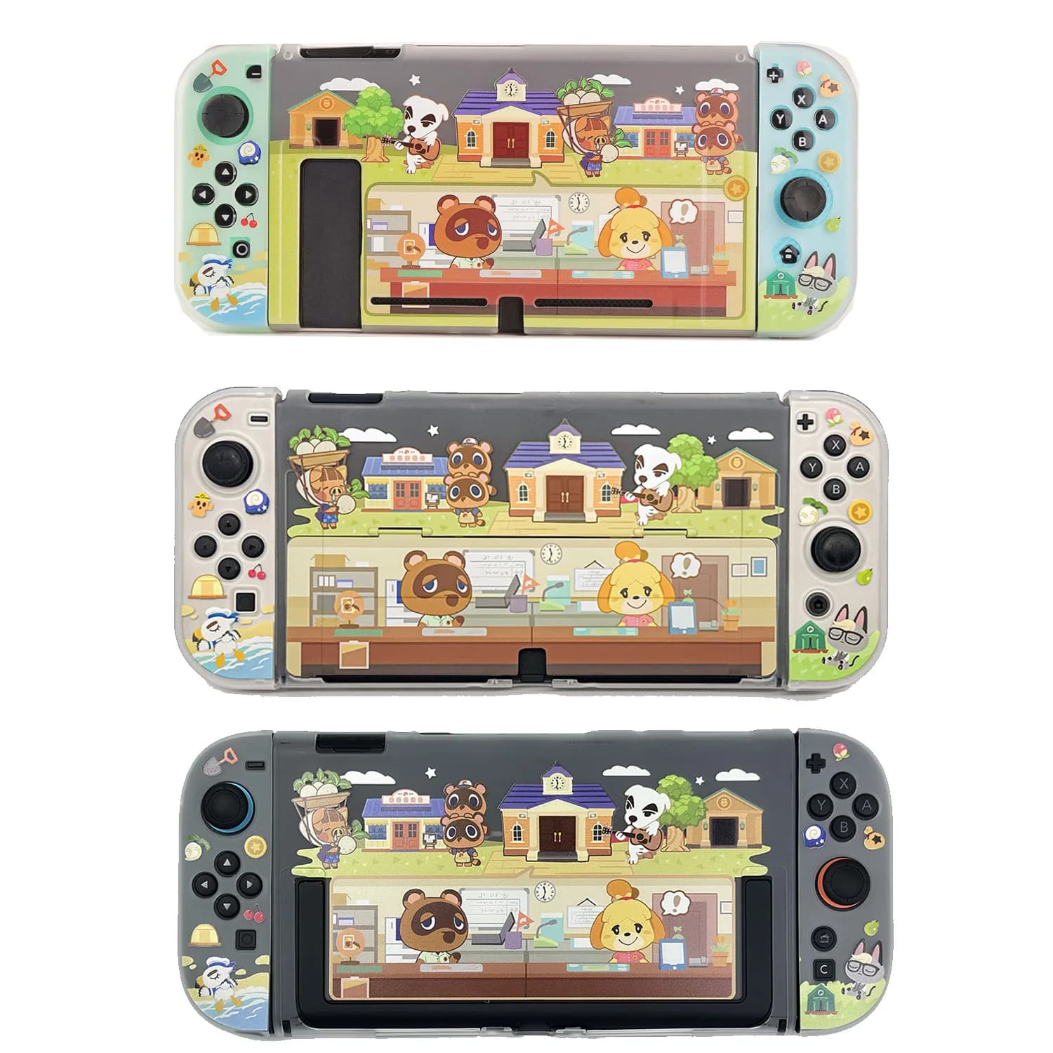 Custodia protettiva opaca serie Animal Forest per Nintendo Switch / OLED / Switch 2 - Guscio rigido traslucido satinato