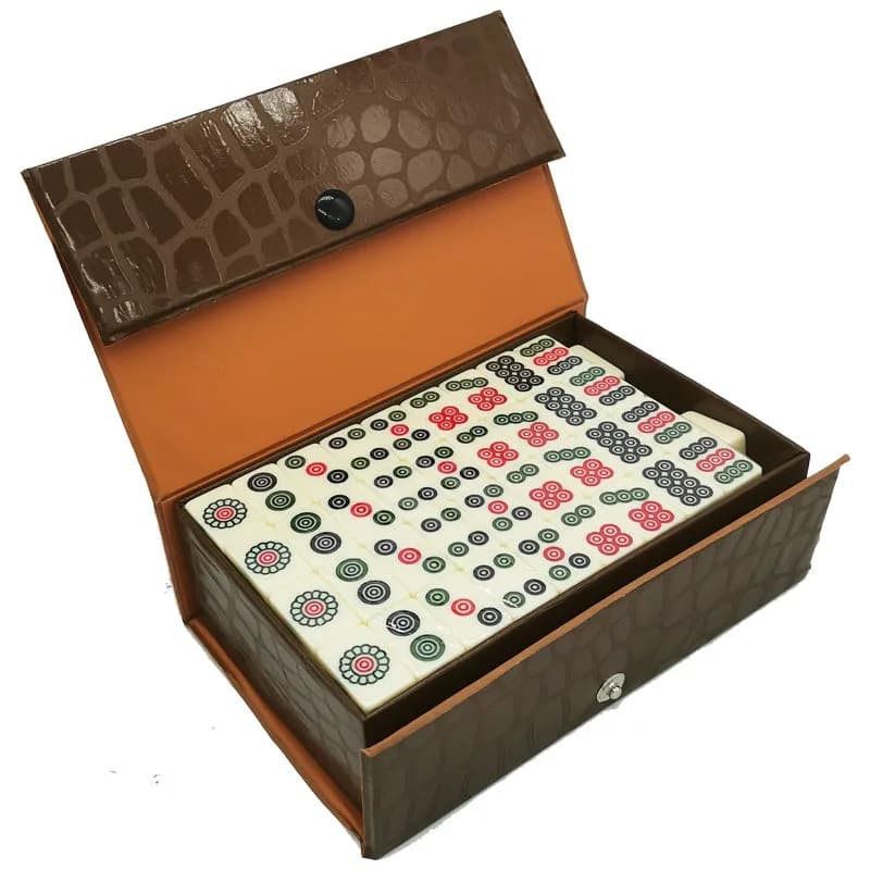 20mm Mini Chinese Mahjong Tiles Travel Dormitory Portable Outdoor Internet Celebrity Engraved Mahjong144pcs