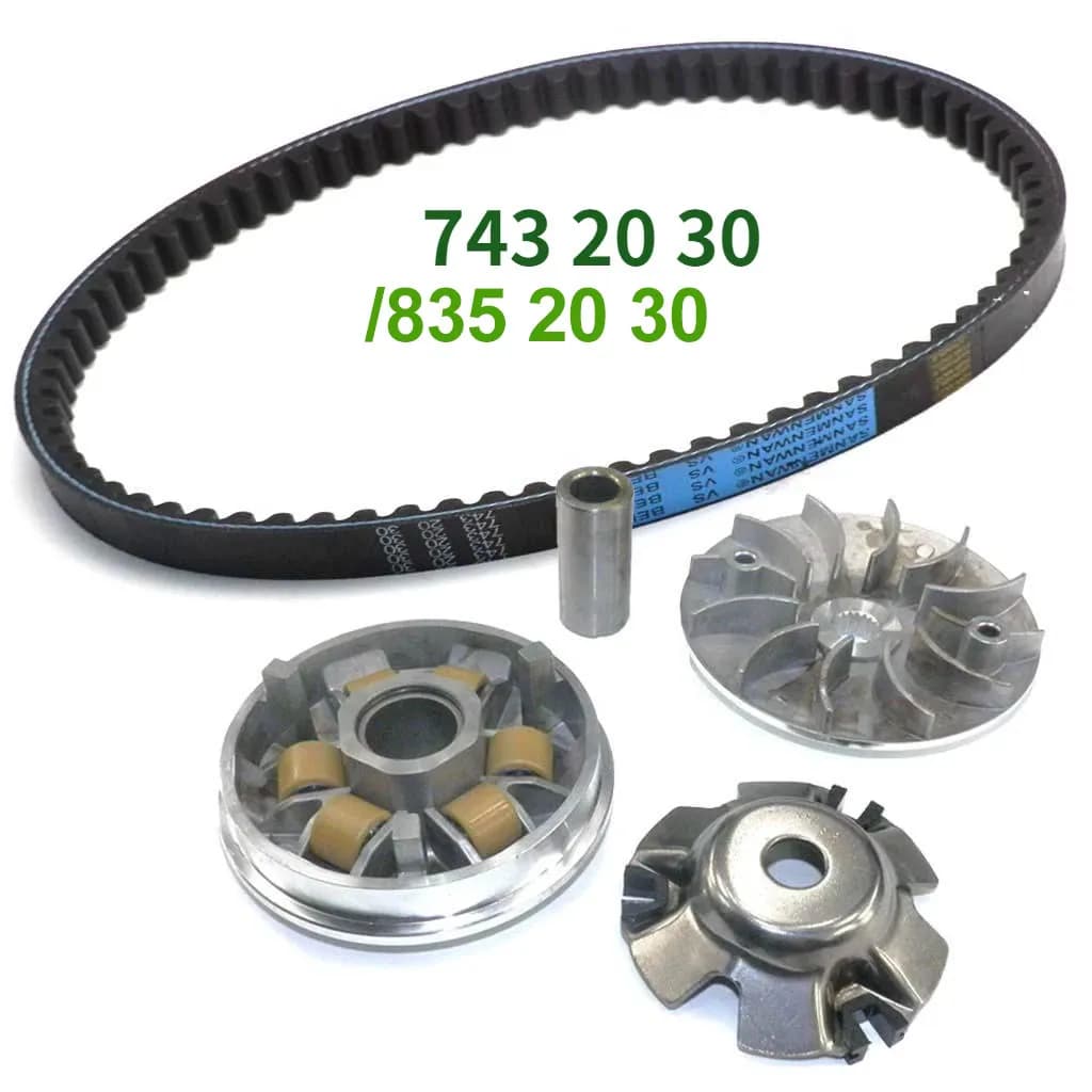 Motion VENTOLA Friction Variator Weight Rollers Variator Wind Transmission Strap 743 832 20 30 for GY6 125 150cc Scooter ATV GO KART