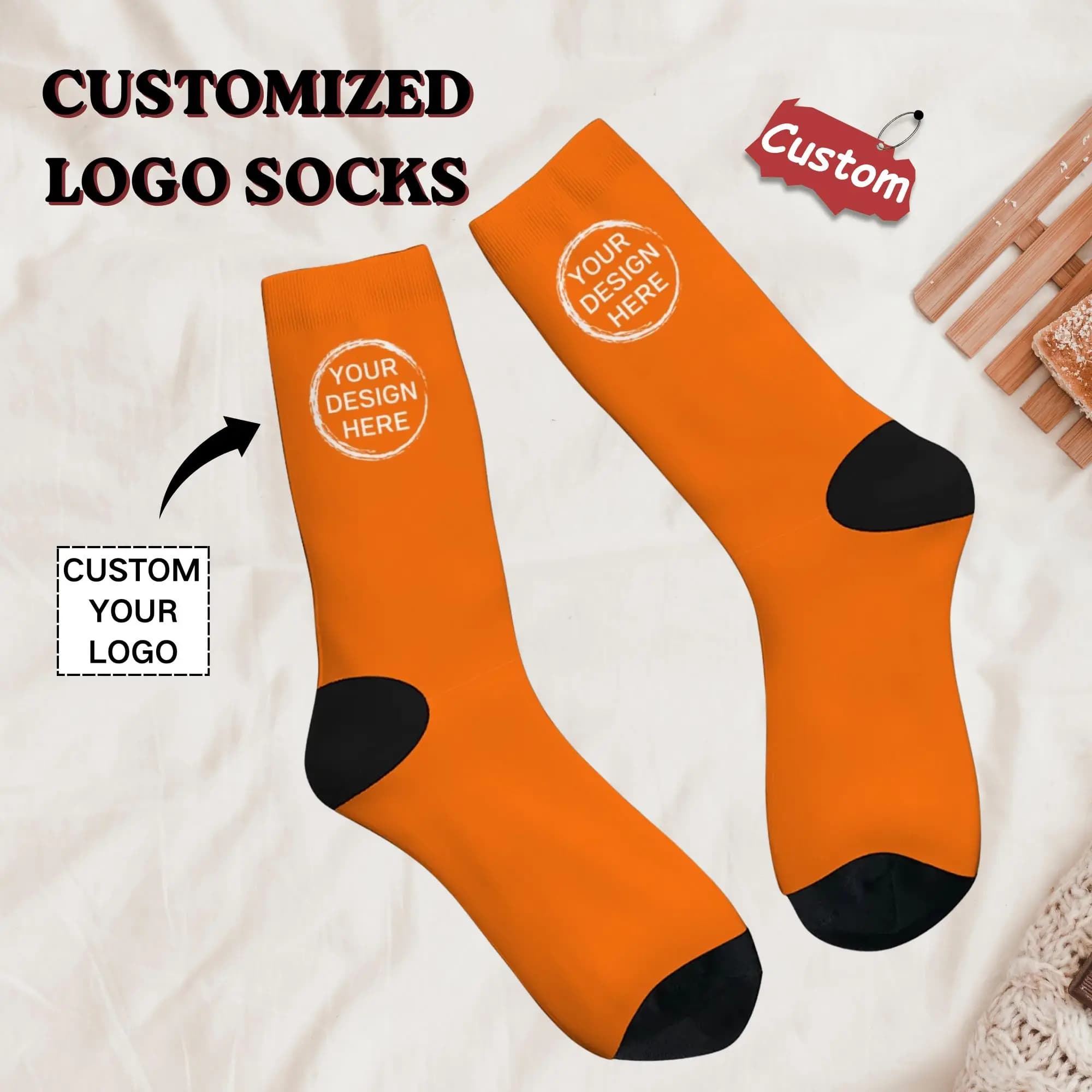 DIY Personalized Custom Logo Photo Print Socks Soft Breathable Socks Quirky Funny Novelty Street Hiphop Memory Birthday Gifts