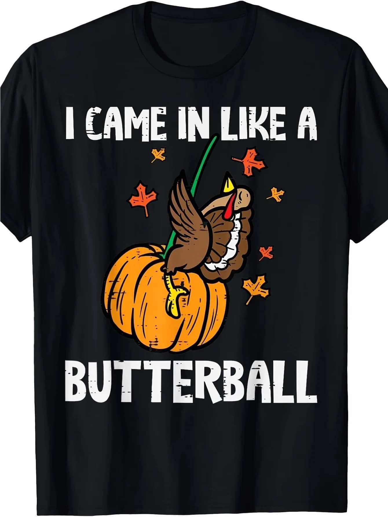 Vieni divertimento come un butterball T-shirt da uomo per il Ringraziamento T-shirt casual urbana a maniche corte da uomo e da donna