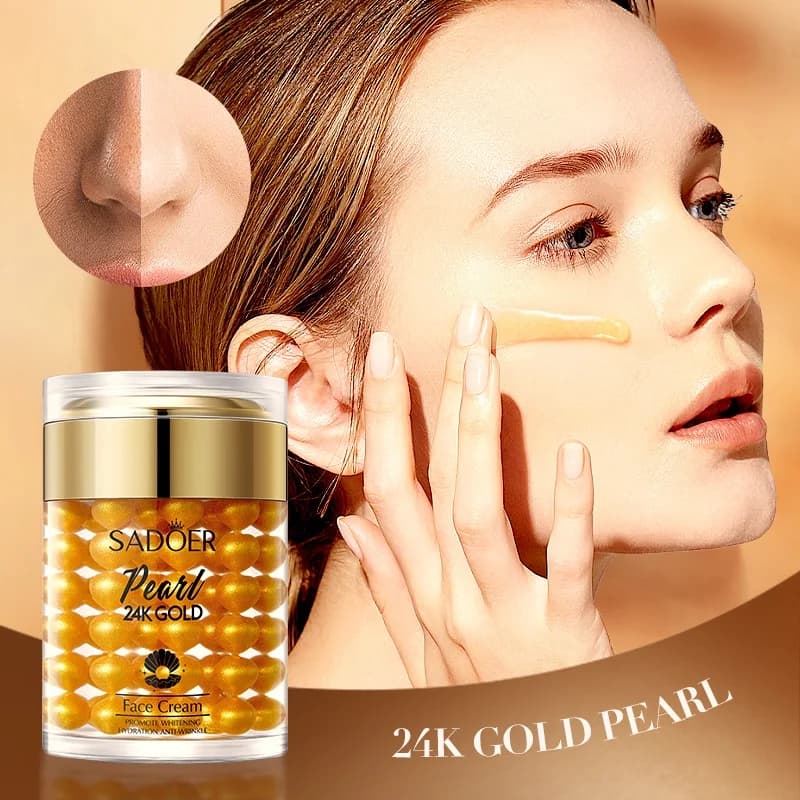 SADOER 24K Collagen face moisturizing cream Golden Pearl for anti-wrinkled moisturizing whitening for skin 60g