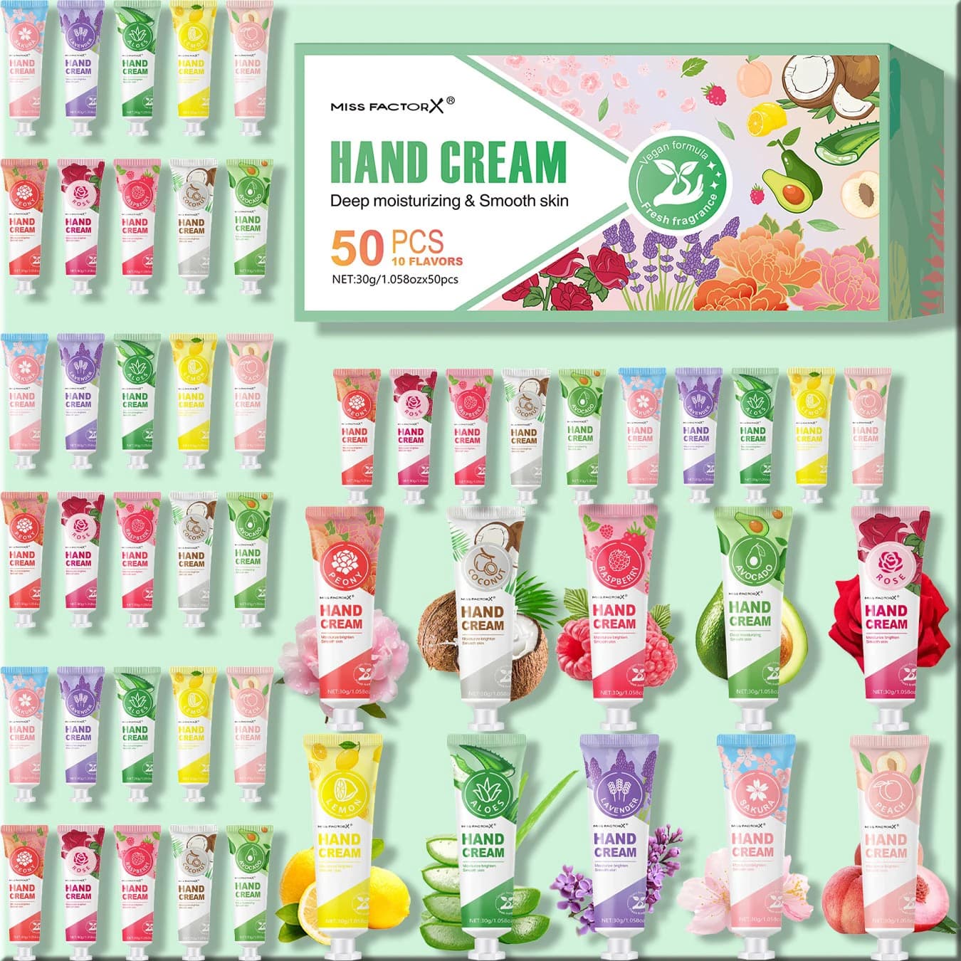 50 pezzi/scatola 10 crema per le mani profumata: set regalo idratante, portatile e compatto, premium per la distribuzione di feste e riunioni