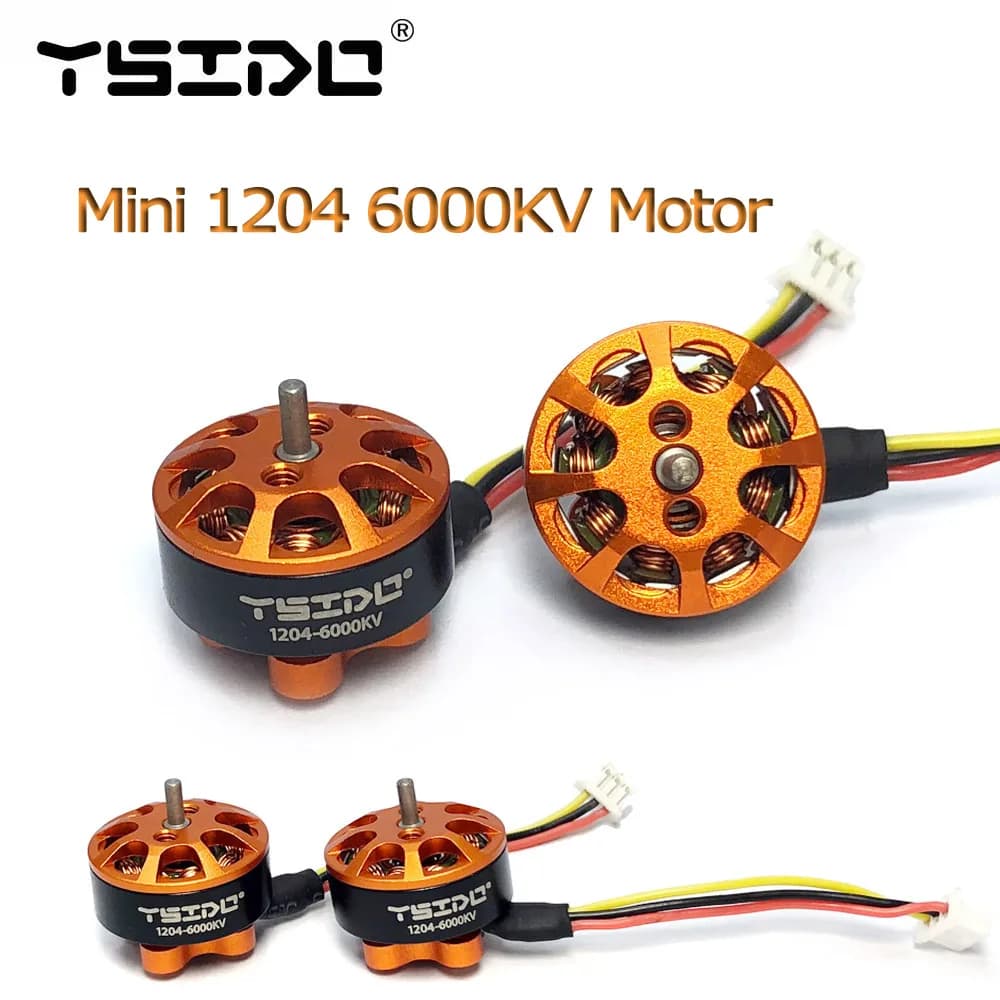 YSIDO 1204 6000KV 2-3S micro Brushless Motor for Tyro89 FPV Racing drone Mini Multirotor 100-150mm 3 Inch Toothpick frame kit