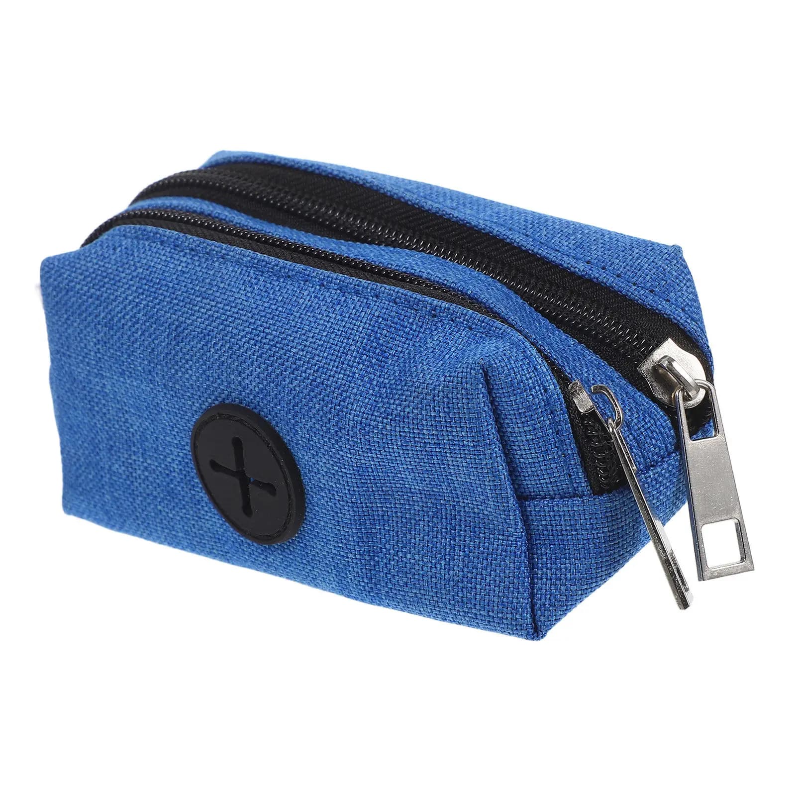 Dispenser Portatile per Sacchetti Igienici per Cani da Guinzaglio, Contenitore Compatto in Tessuto Oxford con Bottone, Facile da Pulire, per Viaggi con il Cane