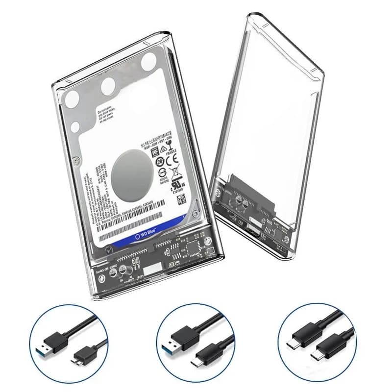 2.5 inch USB 3.0/Type C hard disk housing at SATA III Transparent external hard disk housing for 2.5 inch UASP HDD support