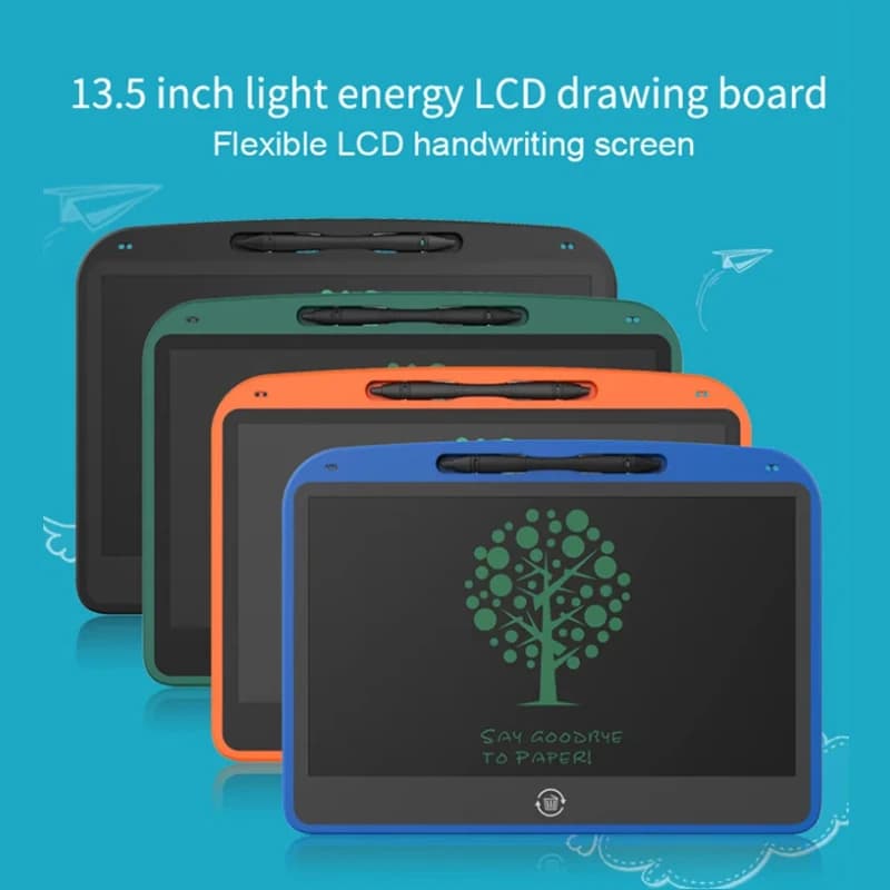 Tavoletta da scrittura LCD da 13,5 pollici Scrittura elettronica Doodle Board Colorata Scrittura a mano Pad Disegno Grafica Regalo di compleanno per bambini L04