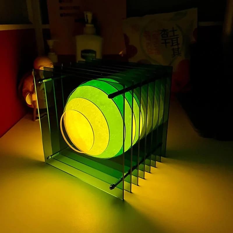 Acrylic Desk Lamp 16 Color Variable Rechargeable Light Bedroom Ambient Desktop Decorate Room Props Home Decor Night Light Gift