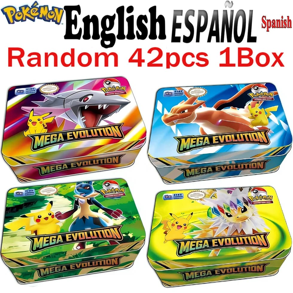 42pcs Pokémon Cards Battle Toys Lost Origin Pokémon Box with Anime Bank Pokémon Game Cards MEGA EVOLUTION for Childre