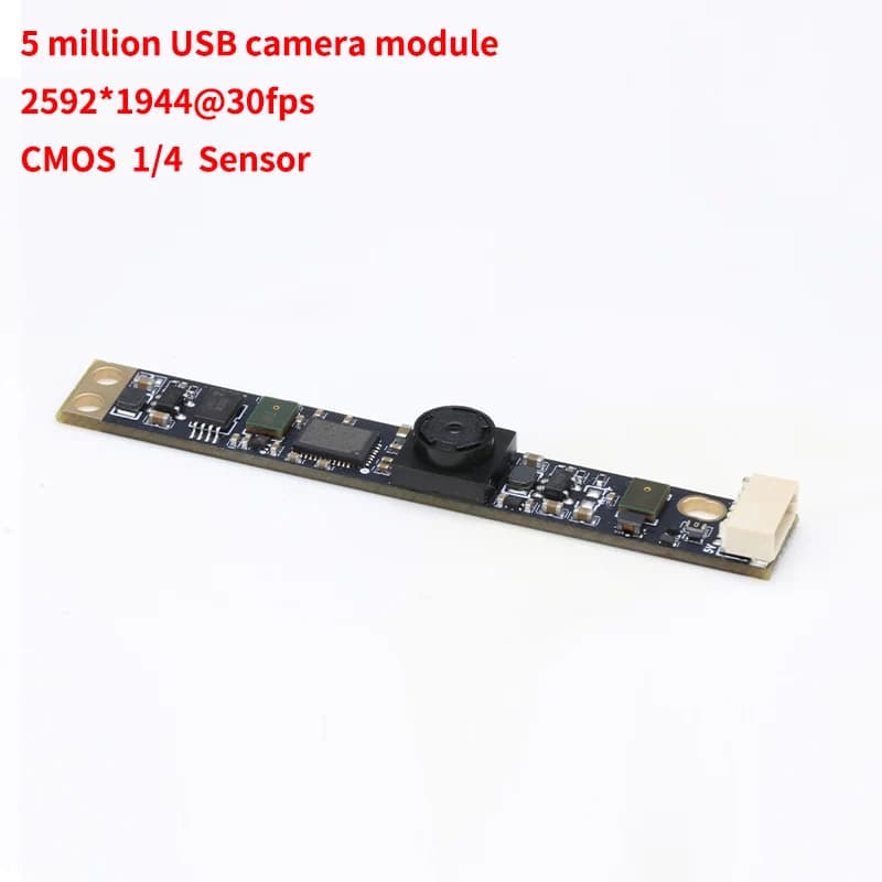 Modulo telecamera USB da 5 MP grandangolare da 65 gradi 2592X1944 con messa a fuoco fissa gratuita per il monitoraggio della sicurezza
