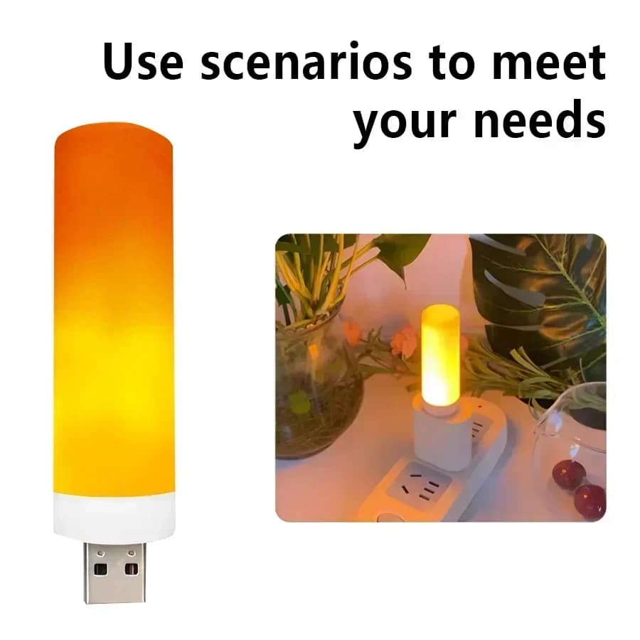 Mini LED USB Atmosfera Light Flashing Candle Lights Book lamp for Power Bank Camping light with lighting effects