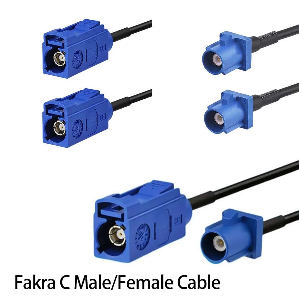Fakra C Male/Female RG174 Extension Cable Fakra C Male Plug to Fakra C Female WiFi Antenna Extension Coaxial Cable Bule