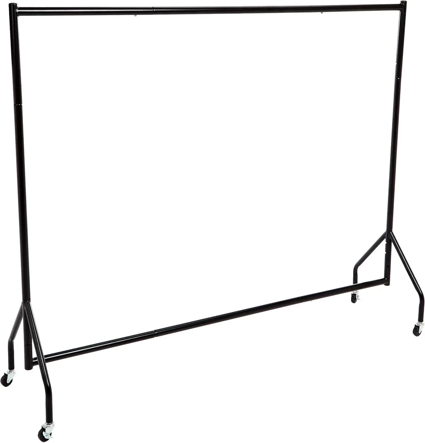 Hangers on Wheels Resistant, Organizer for Dresses with Bar Clothes Hangers for Exhibition and Conservation, 1,82 x 1,52 m, Black