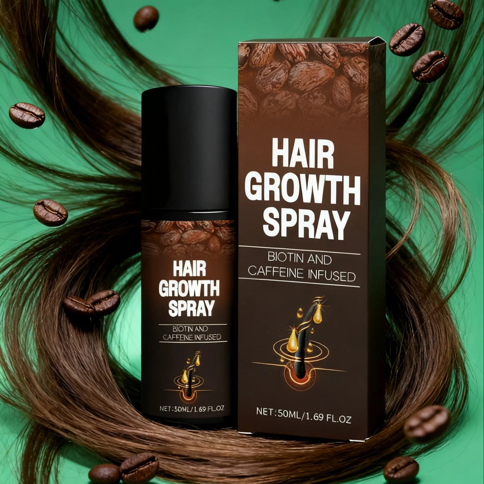 Biotin Hair Growth Spray Hair Root Strengthening Hair Anti-loss Treatment Haircare Products for scalp Care Siero to caffeine Hydrating for hair